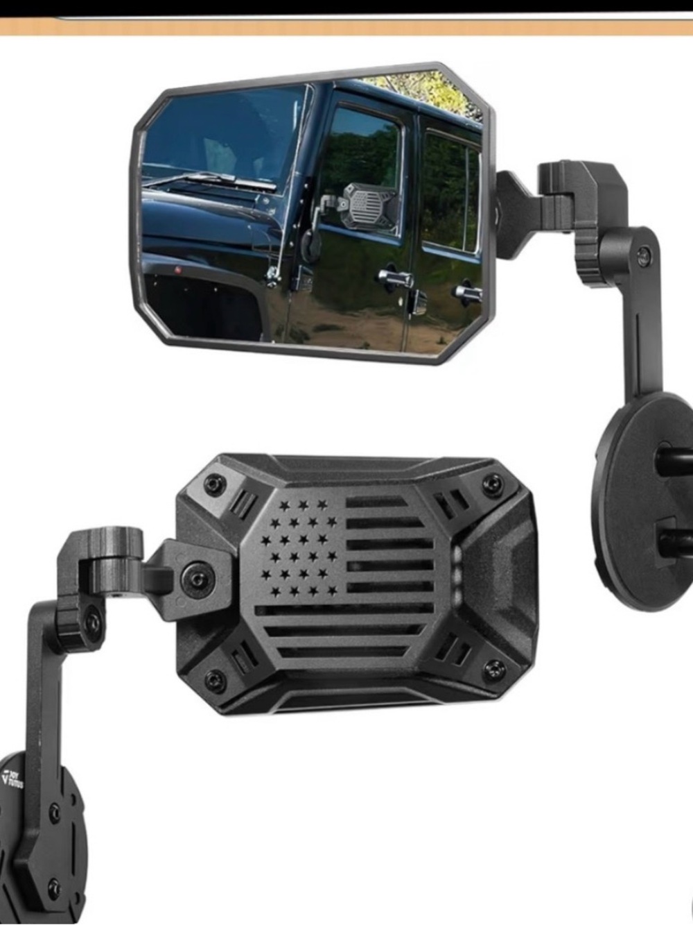 Universal Black Side Mirror Extension for 07-18 Jeep Wrangler